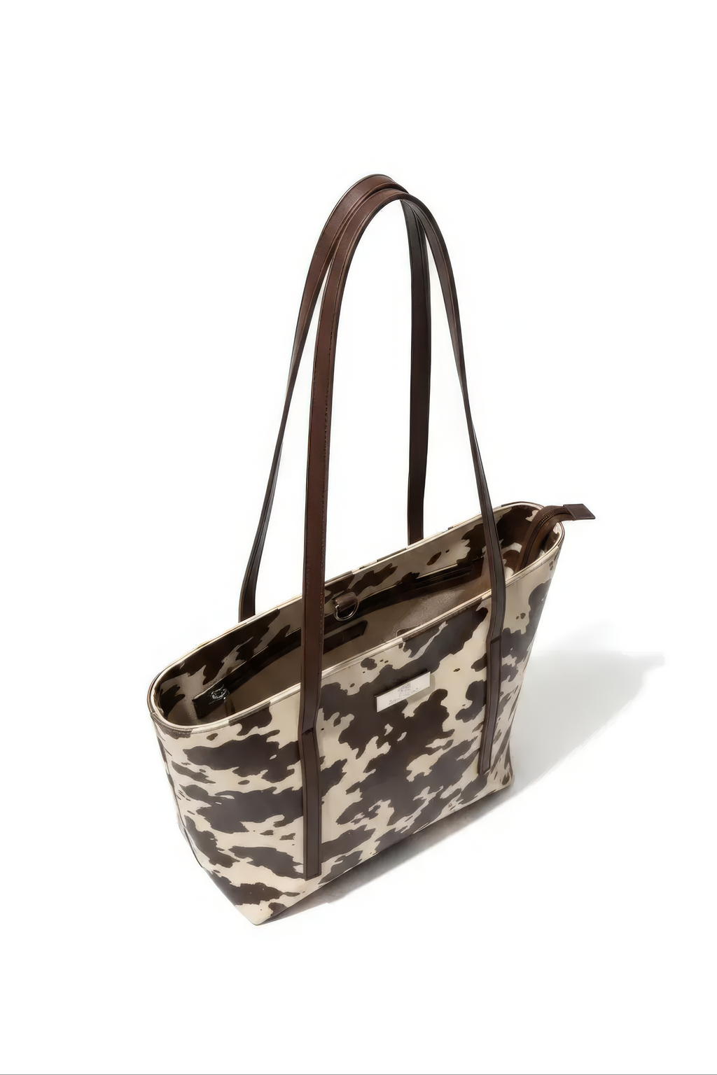 Moo Printed Plain Top Handle Tote