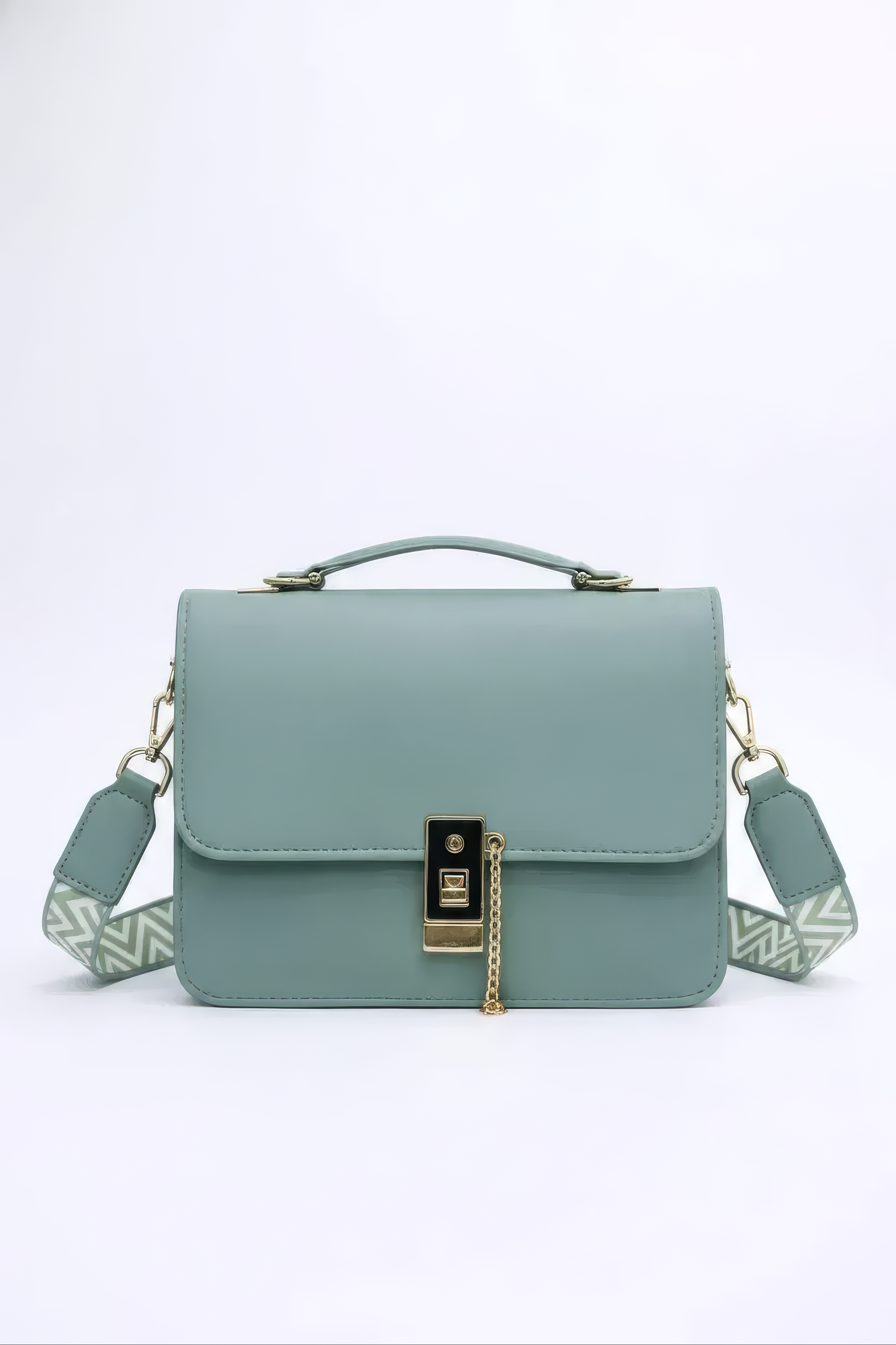 Structured Crossbody with Geometric Strap