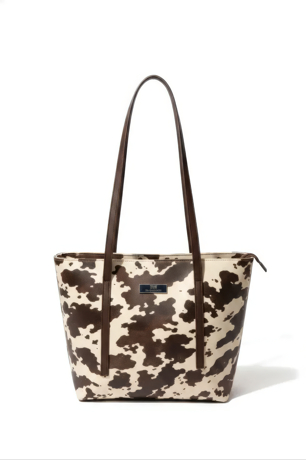 Moo Printed Plain Top Handle Tote
