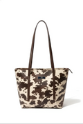 Moo Printed Plain Top Handle Tote
