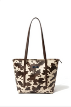 Moo Printed Plain Top Handle Tote