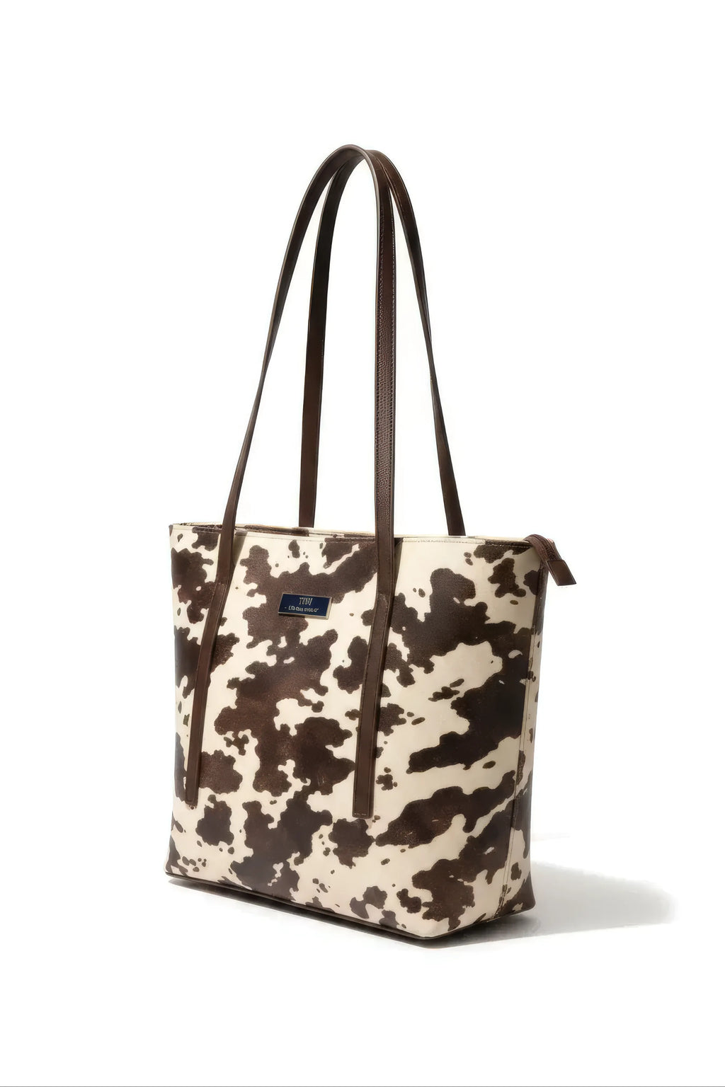 Moo Printed Plain Top Handle Tote
