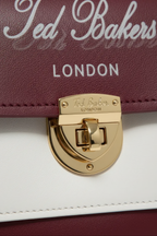 Burgundy Faux Fur Handbag