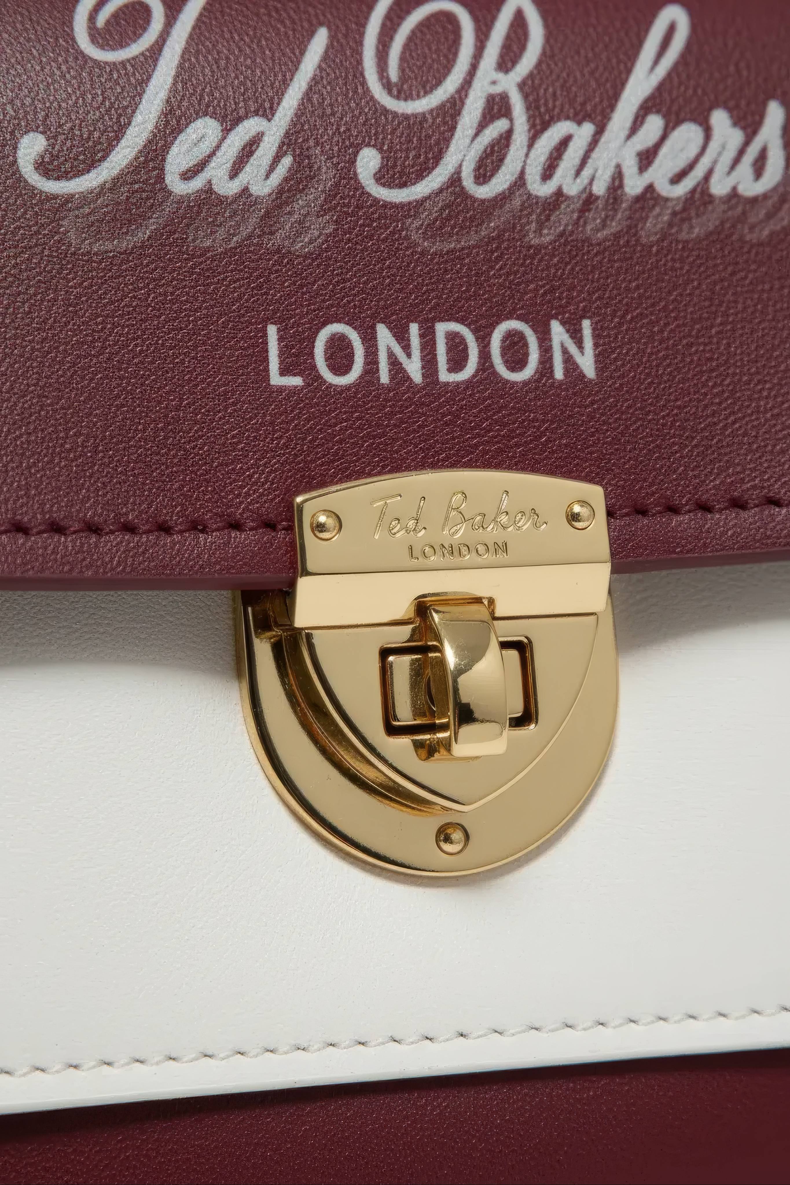 Burgundy Faux Fur Handbag