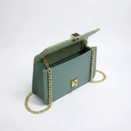 Floral Embroidered Chain Crossbody Bag