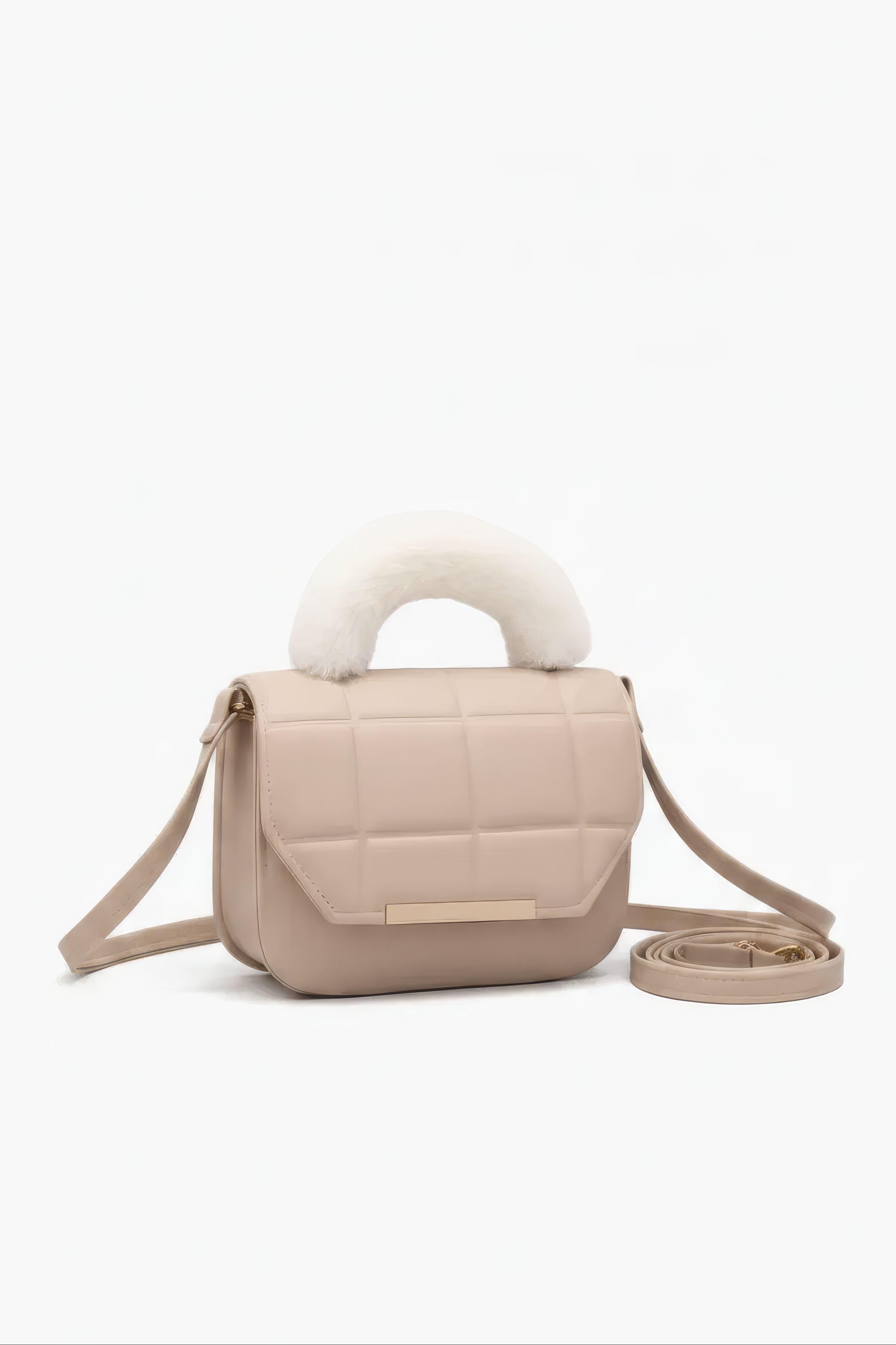 Quilted Crossbody with Plush Handle